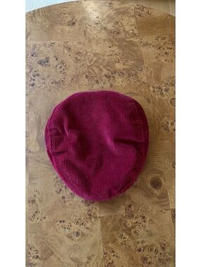 Vintage Imperial Headwear Burgundy Corduroy Flat Cap
